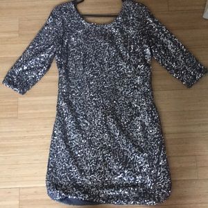 Silver sequin LC Lauren Conrad dress